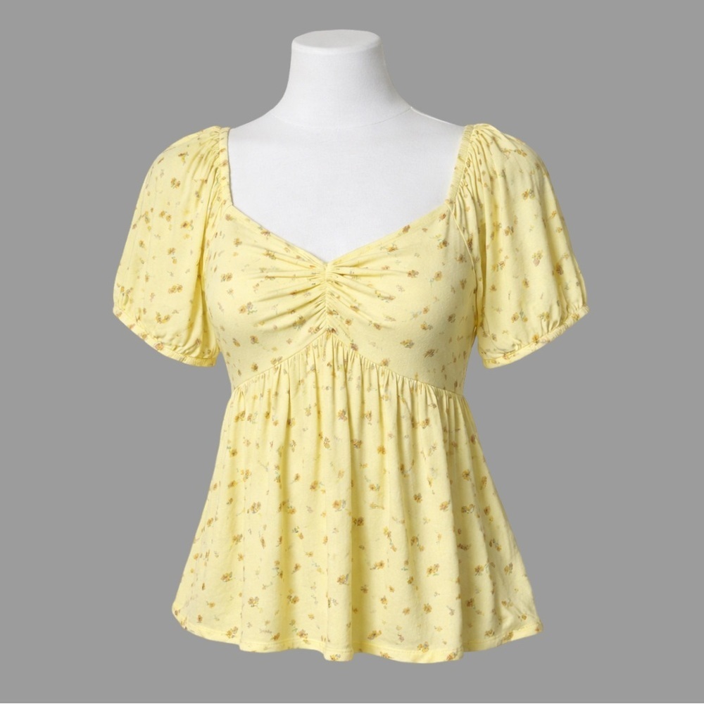 American Eagle Yellow Floral Top